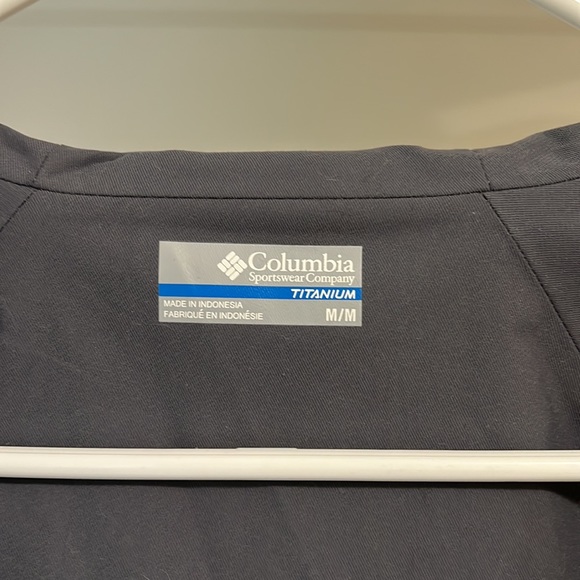 Columbia Titanium Outdry Ex Reign Hooded Waterproof Charcoal Jacket Women Size M - Picture 6 of 7